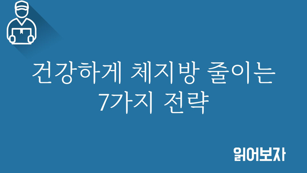 체지방 빼는 효과적인 7가지 방법 | 체지방 감량, 다이어트, 건강