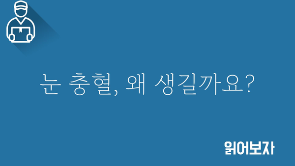 눈 충혈, 왜 생길까요? 흔한 원인과 해결 방안 | 눈 건강, 안구 건조증, 염증