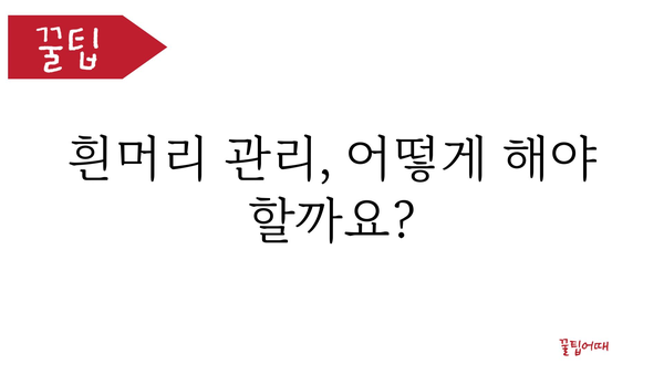 흰머리 뽑으면 더 나는 건 사실일까요? | 흰머리, 뽑기, 탈모, 원인, 관리