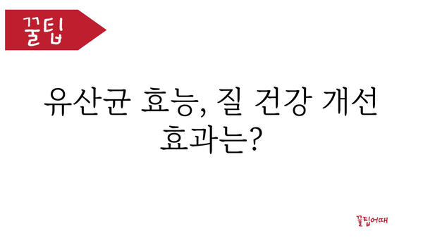 질 건강 개선을 위한 유산균 선택 가이드 | 여성 건강, 질염, 유산균 추천, 효능