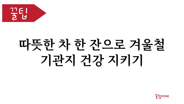 기관지 건강을 위한 차 종류와 효능 | 기관지염, 천식, 목감기,  겨울철 건강 관리