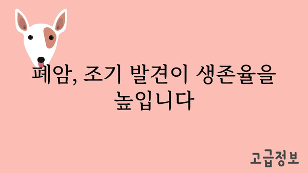 폐암 초기 증상, 놓치지 말고 확인하세요! | 폐암, 초기 증상, 조기 진단, 건강 관리