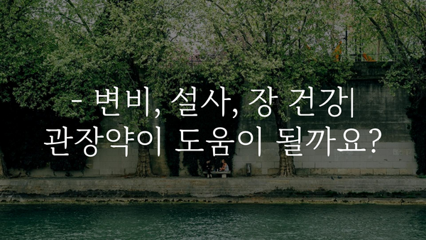 관장약 사용 가이드| 종류, 용법, 주의사항 총정리 | 변비, 설사, 장 건강, 약물 정보