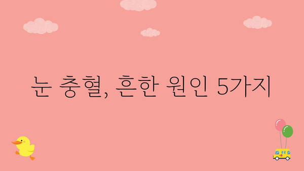 눈 충혈, 왜 생길까요? 흔한 원인과 해결 방안 | 눈 건강, 안구 건조증, 염증