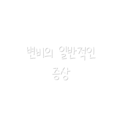 변비의 일반적인 증상